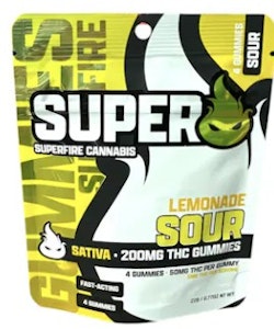SUPERFIRE - Superfire-Gummies- Sour Lemonade-Hybrid-200mg THC