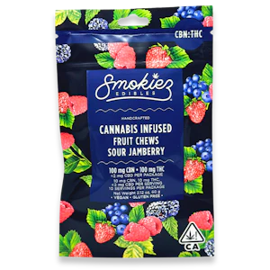 SMOKIEZ - Smokiez - Sleep - Sour - Jamberry 1:1 THC/CBN - Gummies - 10pc - 100mg