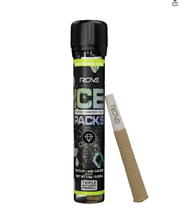 ROVE - Rove | Pre-roll | Rosin Diamond Hash Infused | Sour Lime Haze | 1g Main Image