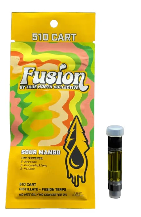 True North -  True North-Fusion-Sour Mango-Hybrid-1g 510 cart-84.08% THC Main Image