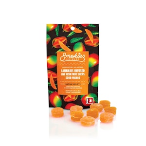Smokiez Edibles - Sour Mango Gummies, Live Resin Infused, 10 pack