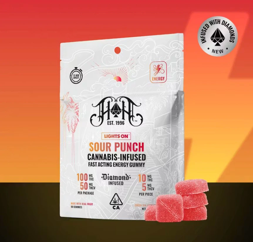 Heavy Hitters - Heavy Hitters - Sour Punch - 100mg THC/50mg THCv Diamond Infused Gummies - 10pk Main Image