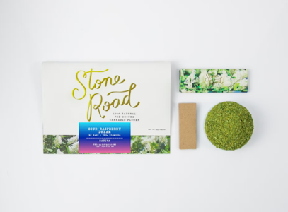 STONE ROAD - Stone Road- Sour Raspberry Dream - Diamond & Bubble Hash Infused -14g Flower