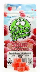 Eighth Brother's - Eighth Brother's - 10pc. 100mg THC - Sour Raspberry (Hybrid)