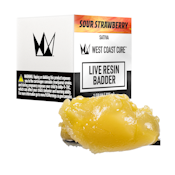Sour Strawberries (S) | 1g Live Resin Badder | West Coast Cure