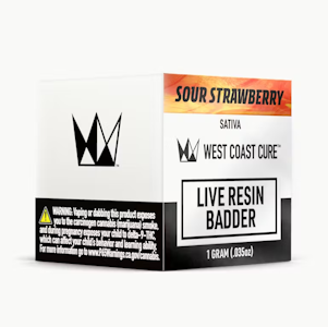WEST COAST CURE - West Coast Cure - Badder - Sativa - Sour Strawberry - (1g)