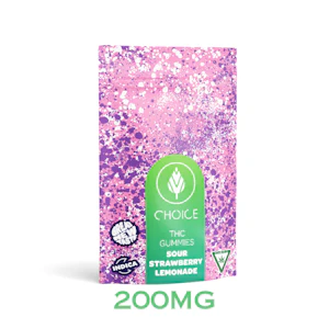 CHOICE - Choice Gummies - Super Sour Strawberry Lemonade (Indica) - 200mg