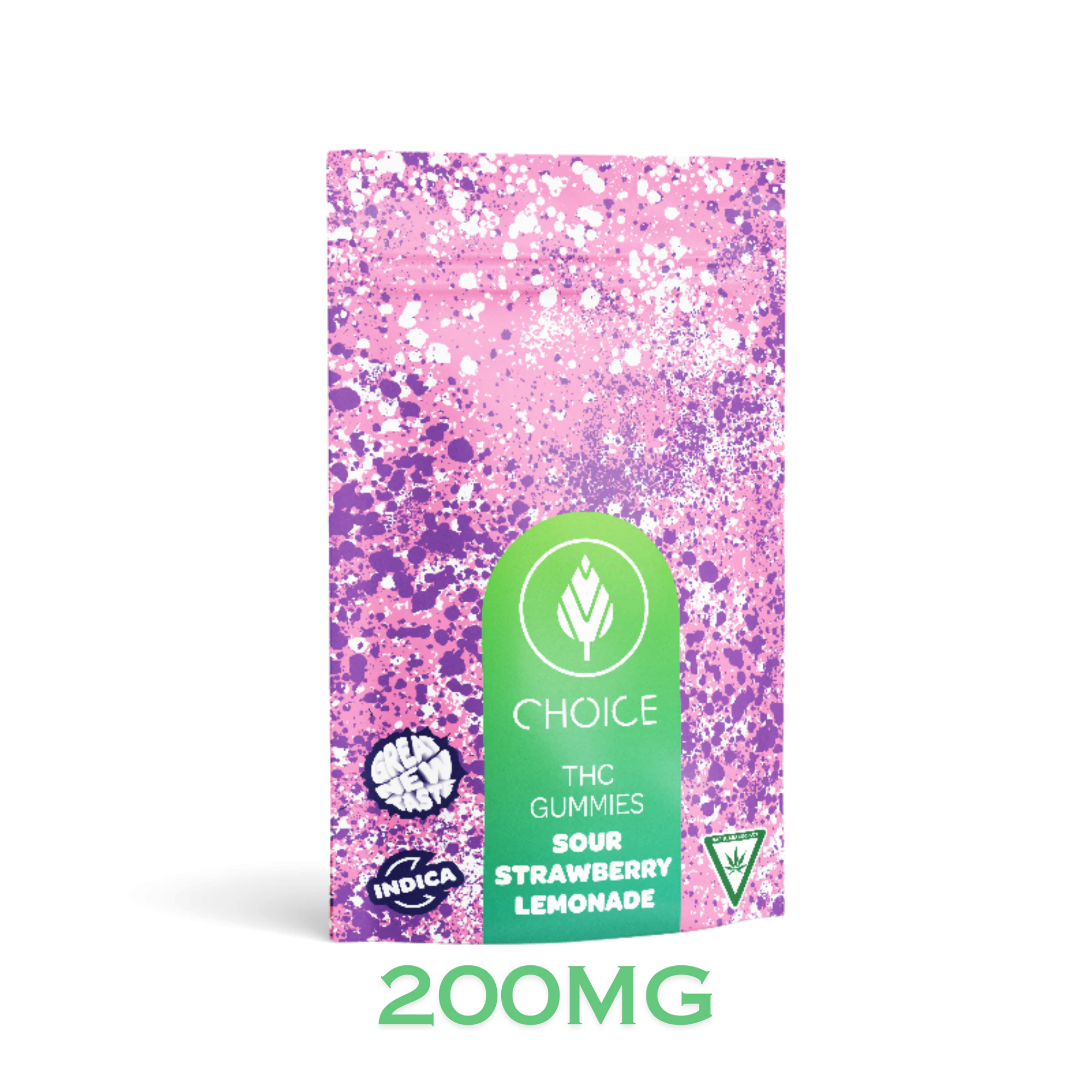 CHOICE - Choice Gummies - Super Sour Strawberry Lemonade (Indica) - 200mg Main Image
