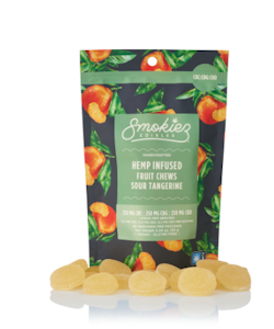 SMOKIEZ - Smokiez Sour Tangerine 250mg CBC : 250mg CBG : 250mg CBD Fruit Chews 20pk