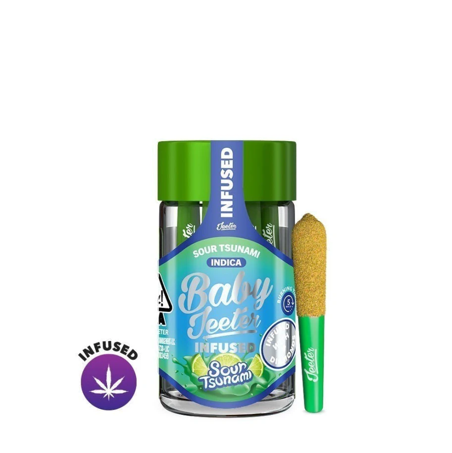 Jeeter - Jeeter - Pre Roll Pack - Infused Baby Jeeter - Indica - Sour Tsunami - (2.5g total) 5 Pack Main Image