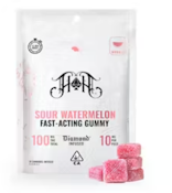 HEAVY HITTERS Sour Watermelon | Hybrid - Fast-Acting Gummies - 100mg THC [H] 10mg 10pcs