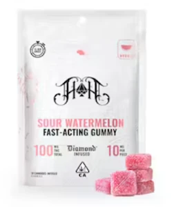 Heavy Hitters - HEAVY HITTERS Sour Watermelon | Hybrid - Fast-Acting Gummies - 100mg THC [H] 10mg 10pcs