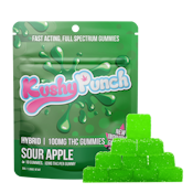 Kushy Punch - Hybrid Sour Apple INDIVIDUAL GUMMIES 100MG (PROMO)