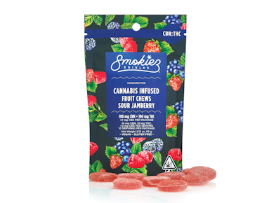 Smokiez | Gummies | THC:CBN 1:1 | Sour Jamberry | 10 pc