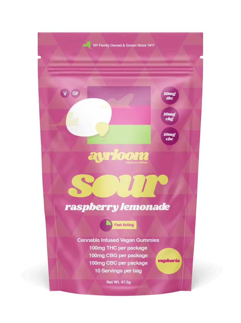 ayrloom - Ayrloom | Sour Raspberry Lemonade | 1:1:1 THC:CBG:CBC | 100mg Main Image