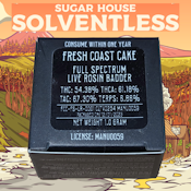 SugarHouse Solventless | Fresh Coast Cake Rosin 2G Bucket