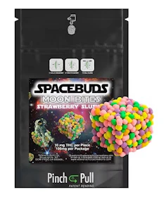 SpaceBuds | Live Rosin Edibles | Moon Bites - Strawberry Slushie | 100mg