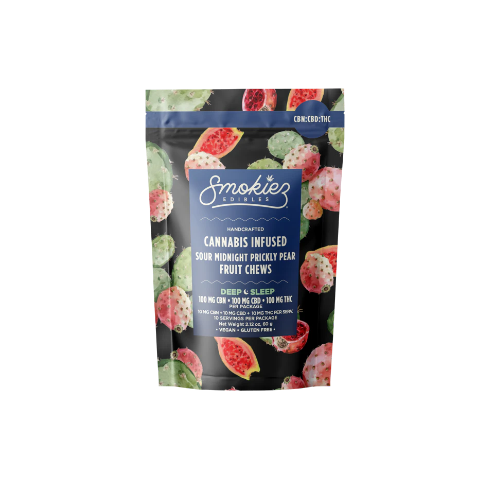 Smokiez Edibles - Smokiez - Trifecta Sour Midnight Prickly Pear - Gummy - 10 x 10mg THC + 10mg CBD + 10mg CBN Main Image