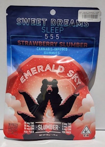 Emerald Sky - Sweet Dreams Strawberry Slumber 5:5:5 150mg 5 Pack Gummies - Emerald Sky