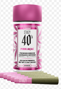STIIIZY - STIIIZY - 40's - Preroll Infused - Pink Acai 5pk - (H) 2.5g