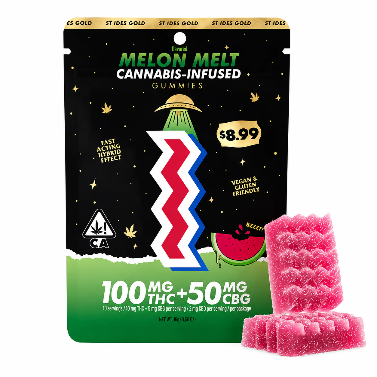 ST IDES - St. Ides | Melon Melt CBG | Gummies Main Image