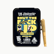 West Coast Cure - Jefferey Pre Roll Pack - Diamond Infused - Indica - STFU OG - (3.25g Total) 5 Pack