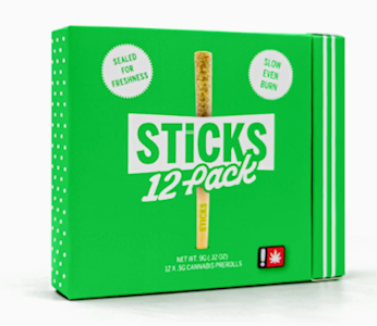 STICKS - Sticks Black Patronus/Grapercot.Koala .5g Pre-Roll 12Pk
