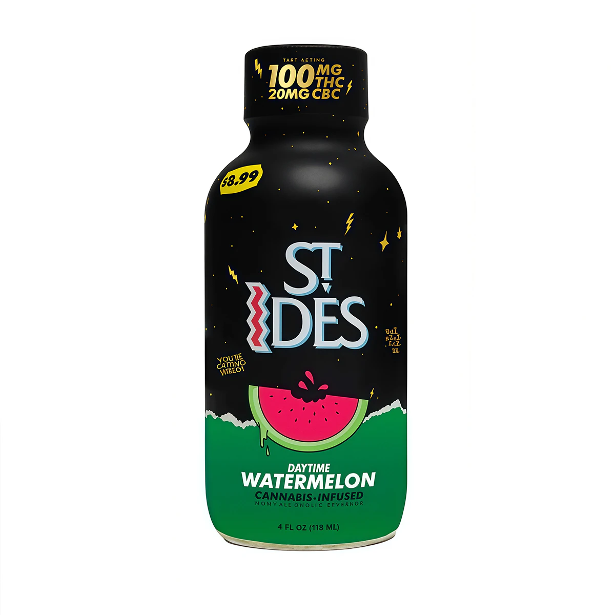 ST IDES - St Ides - 4oz 5:1 THC/CBC Beverage Shot (Watermelon) Main Image