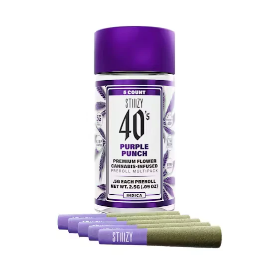 STIIIZY - STIIIZY | Purple Punch | Infused & Kief Coated | 40's | 5pk Main Image
