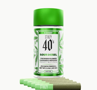 STIIIZY - STIIIZY 5PK Mini Sour Diesel Infused Preroll Pack
