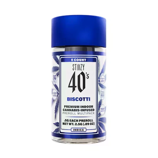 STIIIZY - STIIIZY 40's Biscotti Infused Preroll Multi Pack (I) 2.5g  Main Image