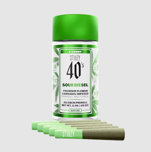 STIIIZY - STIIIZY 40's Sour Diesel Infused Preroll Multi Pack (S) 2.5g