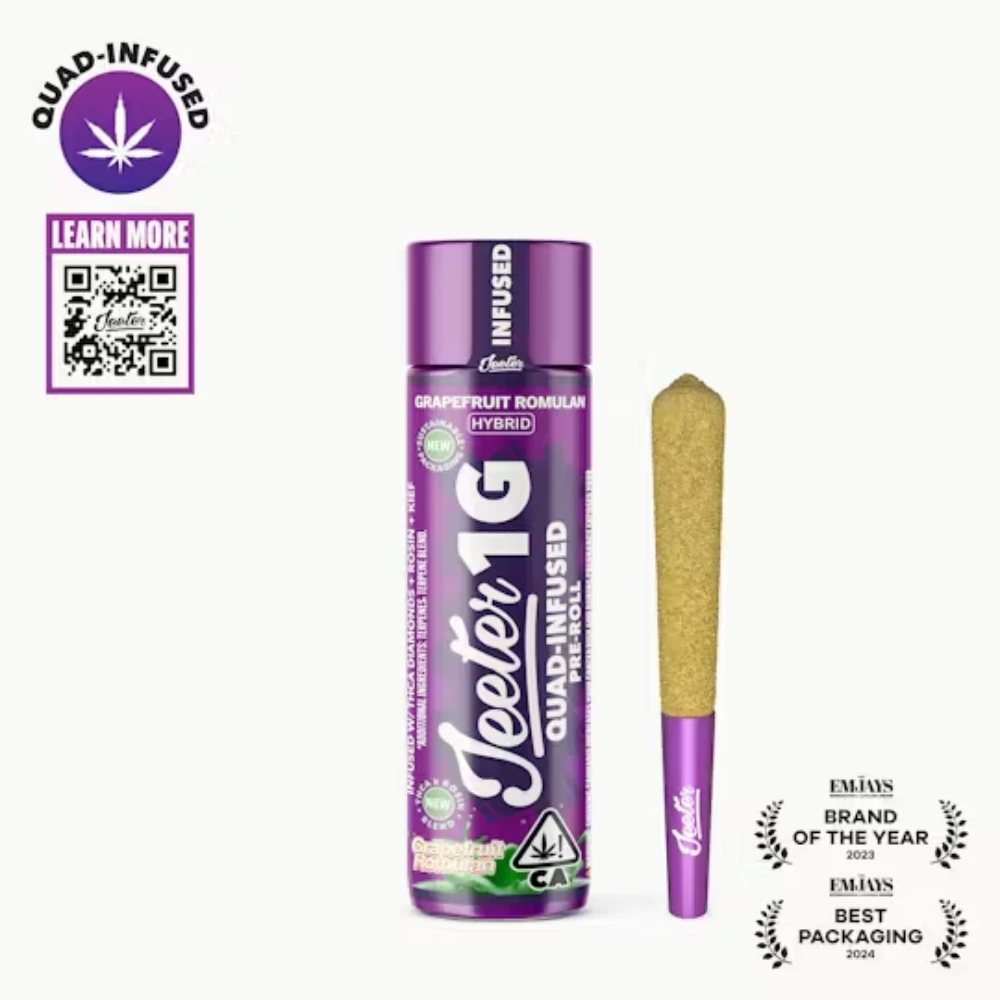 Jeeter - Jeeter Grapefruit Romulan (H) Rosin infused Preroll 1g Main Image
