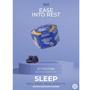 DEE THAI - Dee Dreamy Dee Lavender Berry THC:CBN (I) Rosin Gummies 100mg