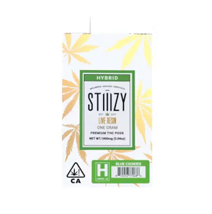 STIIIZY - Stiiizy GOLD Blue Cookies Live Resin Cart (H) 1g