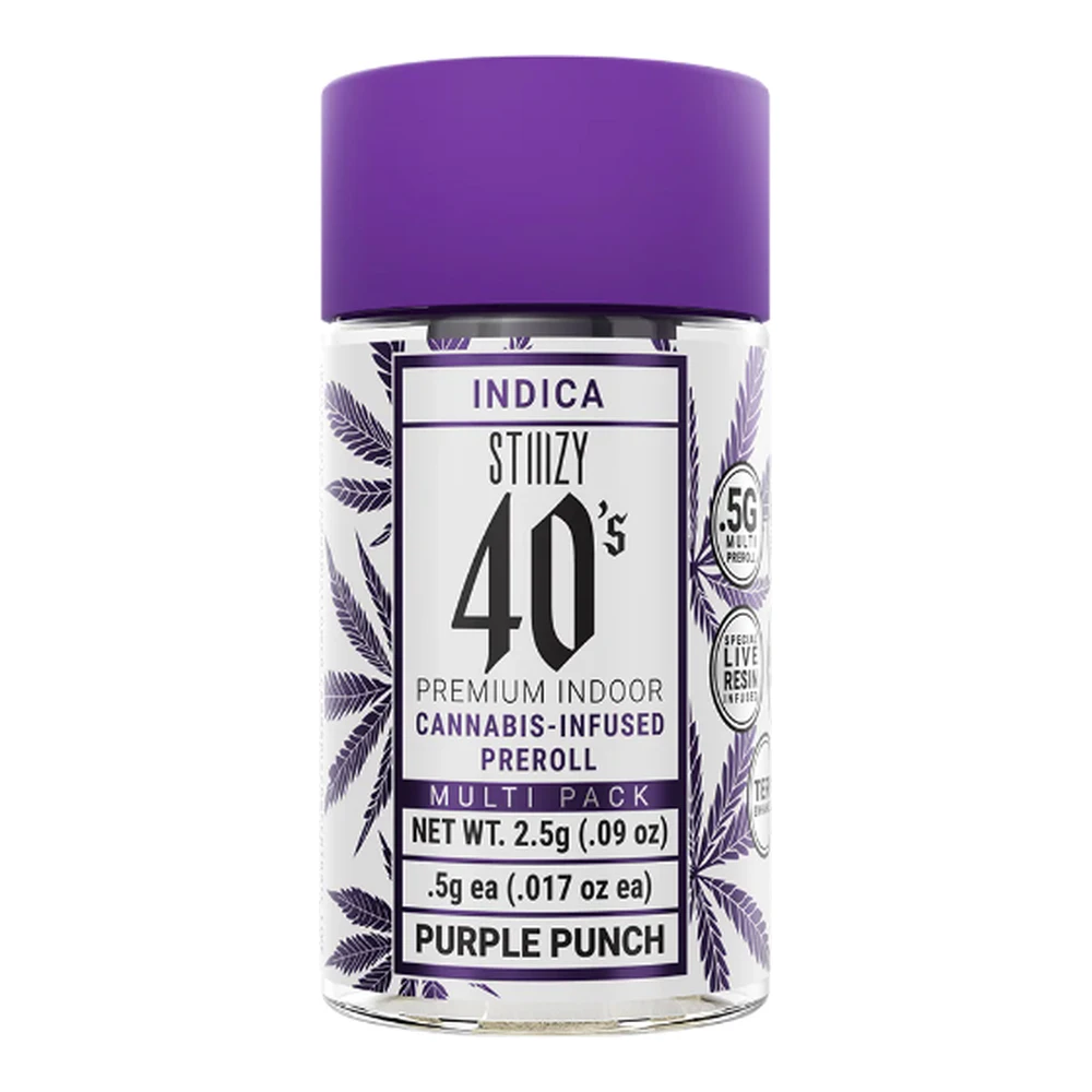 STIIIZY - STIIIZY | Purple Punch | 40's Infused Pre-Roll5pk | 2.5g Main Image