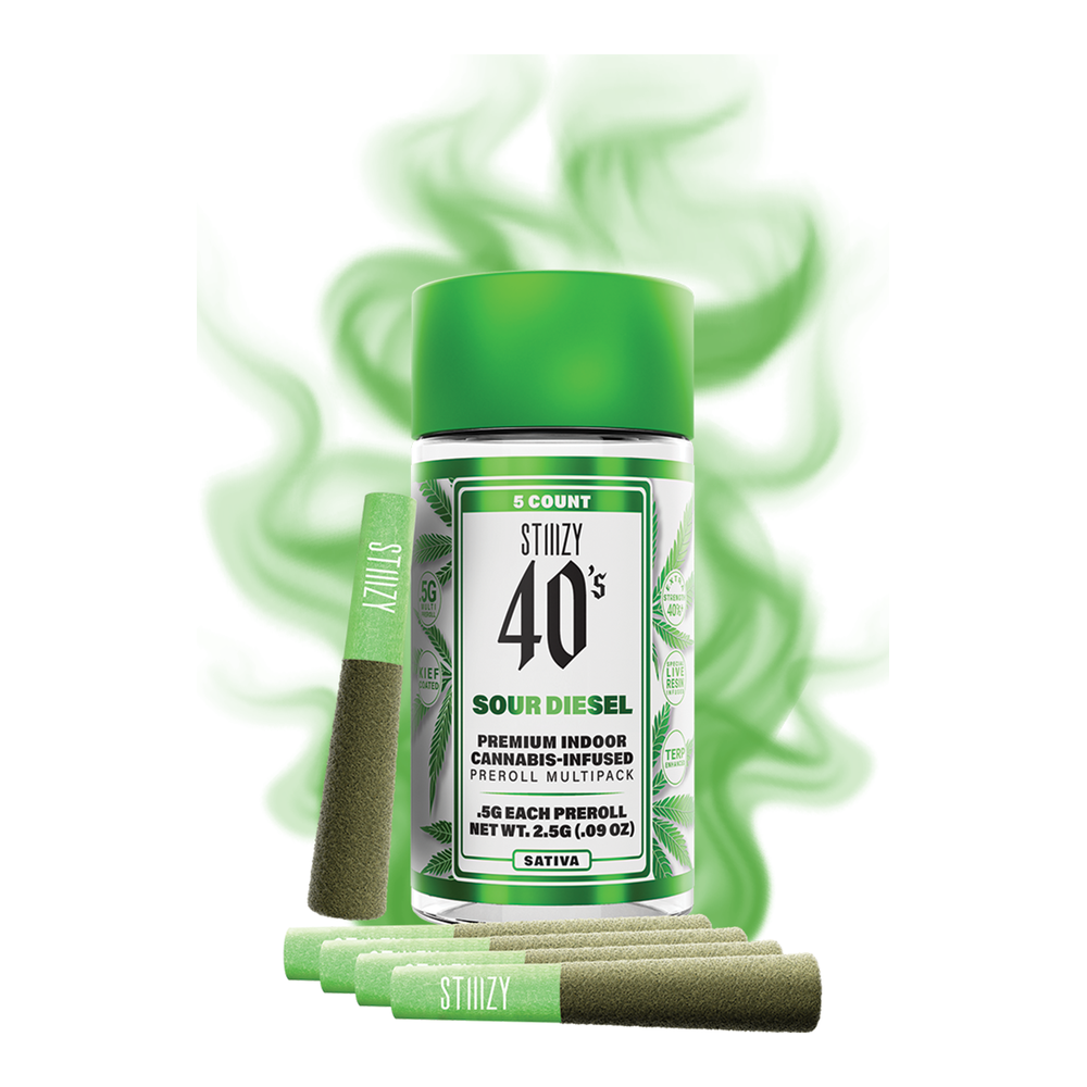STIIIZY | Sour Diesel | 40's Infused Pre-Roll 5pk | 2.5g