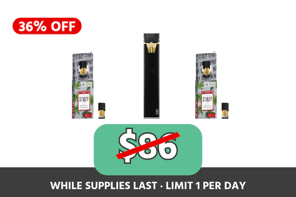 STIIIZY - Stiiizy Starter Kit Bundle | Pro Battery + 2x Strawberry Cough 1g Pods | Stiiizy Main Image