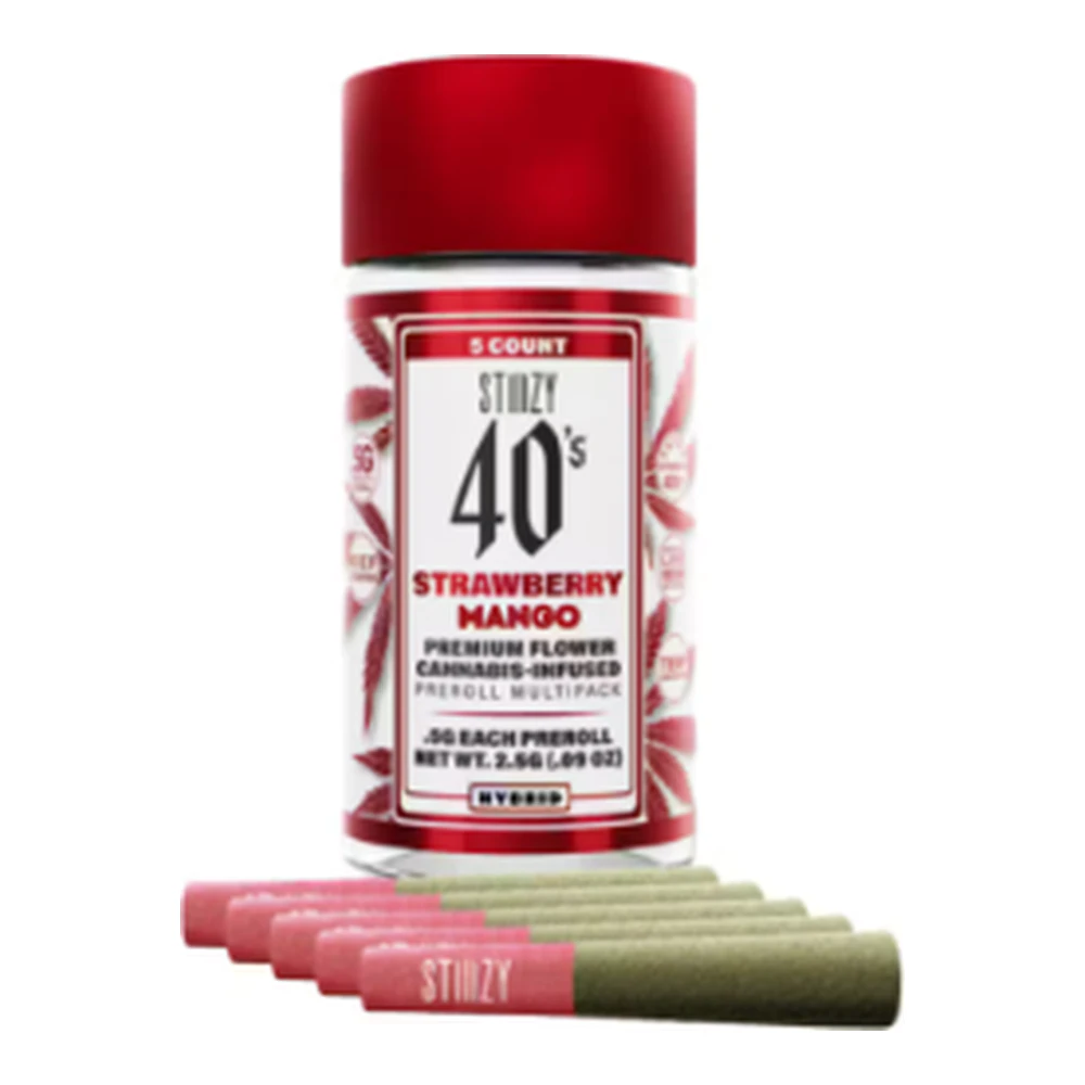 STIIIZY - STIIIZY | Strawberry Mango | 40's Infused Pre-Roll 5pk | 2.5g Main Image