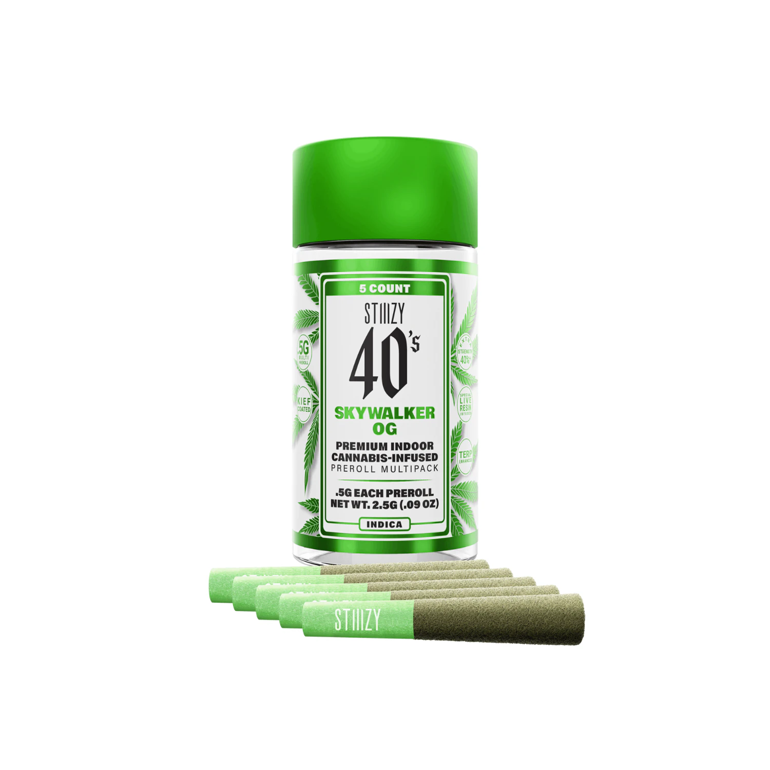 STIIIZY - Stiiizy 40's Joints - Skywalker OG 0.5G (ea) 5 Pack Main Image