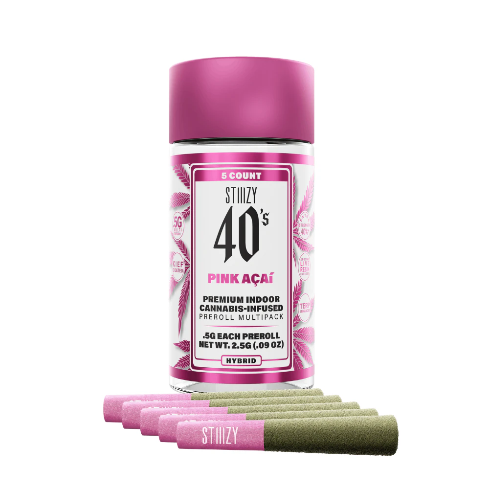 STIIIZY - Stiiizy - 2.5g Infused Pre Roll 5 Pack (Pink Acai-Hybrid) Main Image
