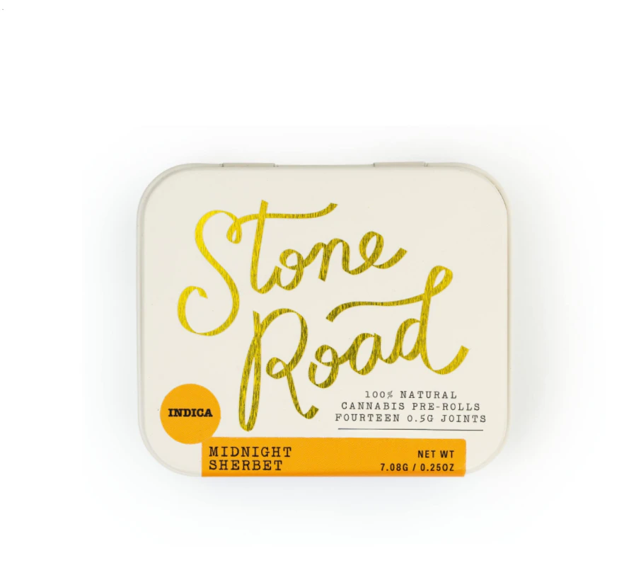 STONE ROAD - Midnight Sherbet | Preroll infused | 0.5g x 14pk| Stone road Main Image