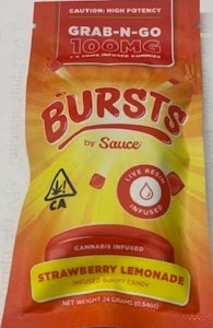 SAUCE ESSENTIALS - Sauce Bursts Strawberry Lemonade 100mg Edibles