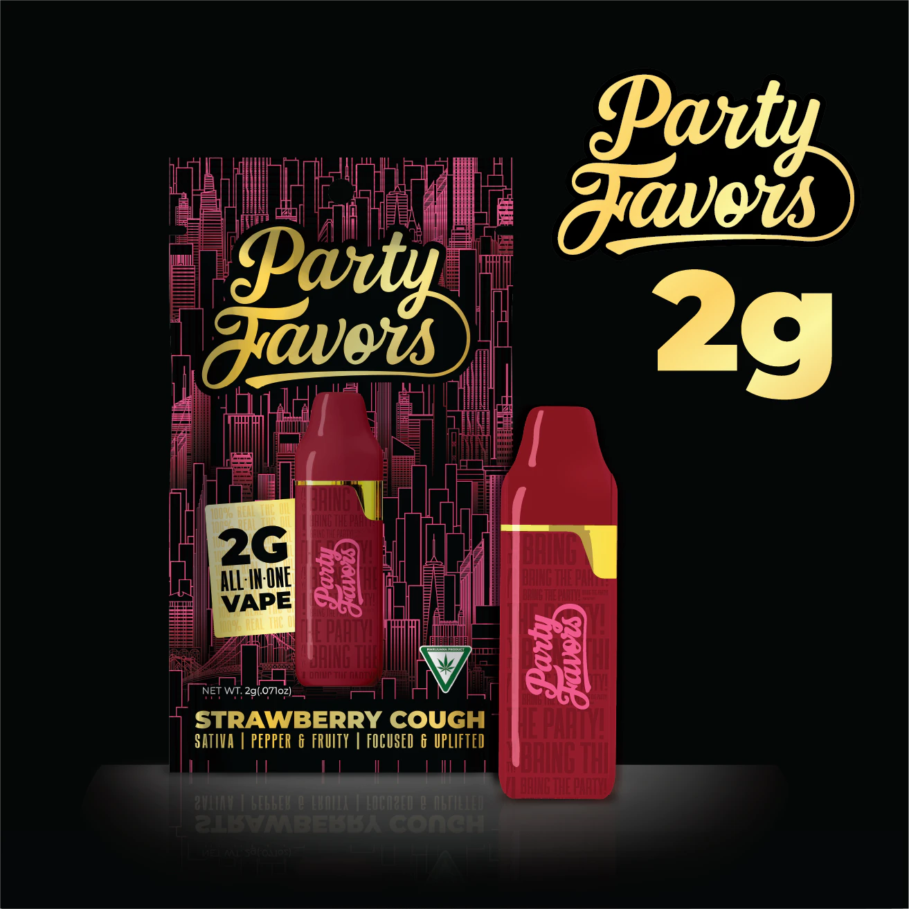 Party Favors - Party Favors - 2g All-in-One Strawberry Cough (S) Main Image