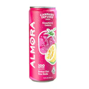 ALMORA - 12oz 100mg THC Live Resin Prebiotic Soda - Strawberry Lemon