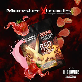 Monster Gummies Strawberries & Cream RSO Full Spectrum 200mg