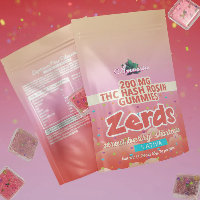 AMNESIA - Amnesia-Zerds-Gummies- Strawberry Shortcake-Sativa-200mg THC Main Image