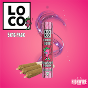 LOCO Strawberry Cough Diamond Infused Preroll Pack (5x1g)