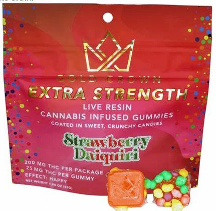 Gold Crown - Gold Crown 200MG - Strawberry Daiquiri Edibles Main Image