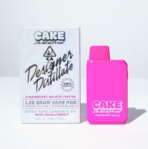 Cake She Hits Different - CAKE SHE HITS DIFFERENT: Strawberry Gelato 1.25g Disposable Vape (S)